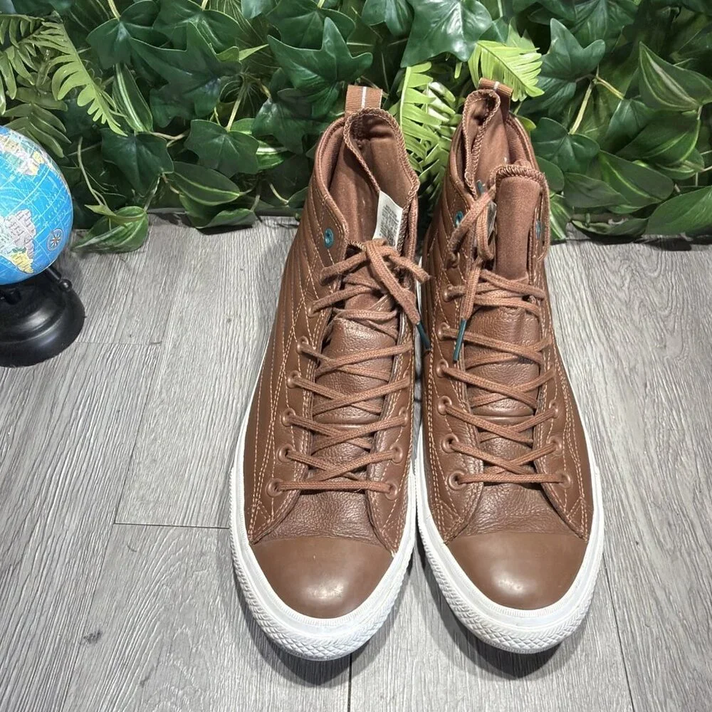 Converse Chuck Taylor Climate Counter Boots Mens 11 Brown Leather Waterproof